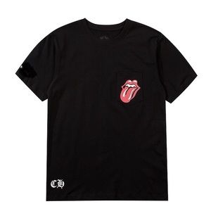 MWT Men’s Size X-large Chrome Hearts X Rolling Stones Cotton Tee Black/White/Red